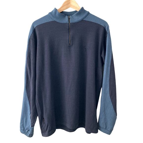 Icebreaker Sport 320 1/4 Zip Sweater Top - Blue - Large - Picture 1 of 7
